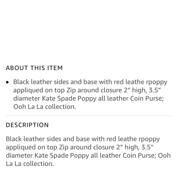 Kate Spade Oh La La poppy coin purse - Picture 4 of 4